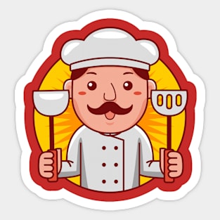 Chef Man Sticker